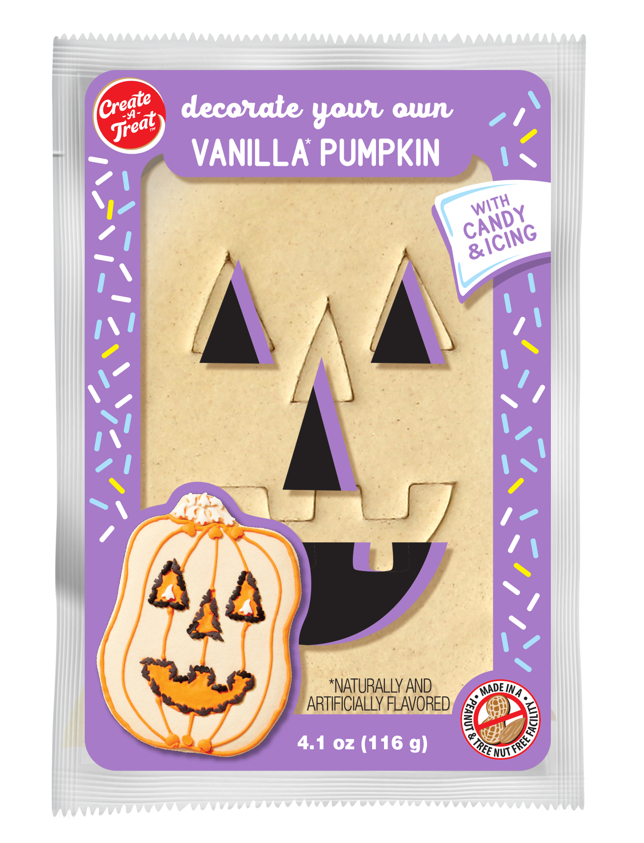 Decorate Your Own Pumpkin Cookie Kit, 1PK