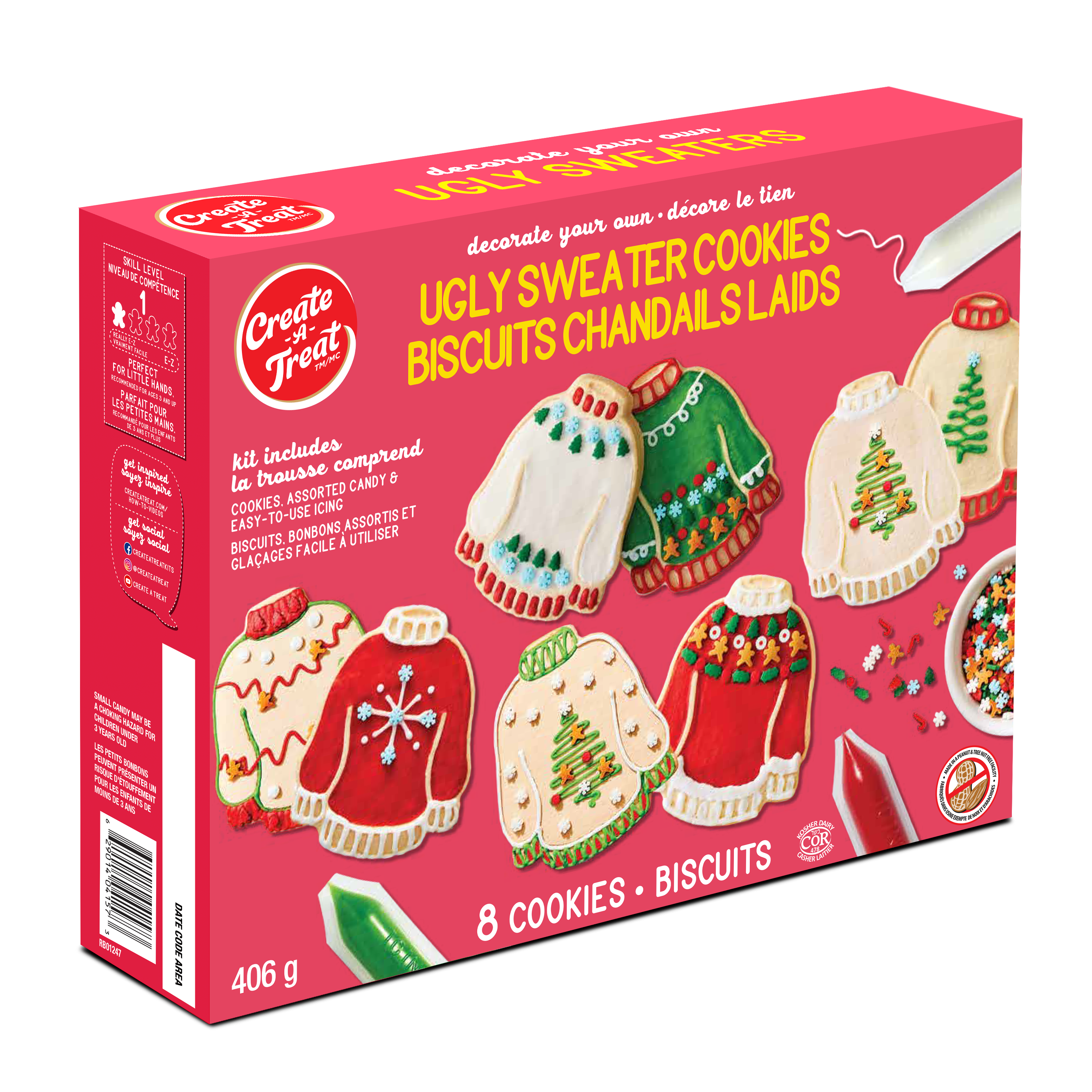 Ugly Sweater Cookie Kit, 8ct