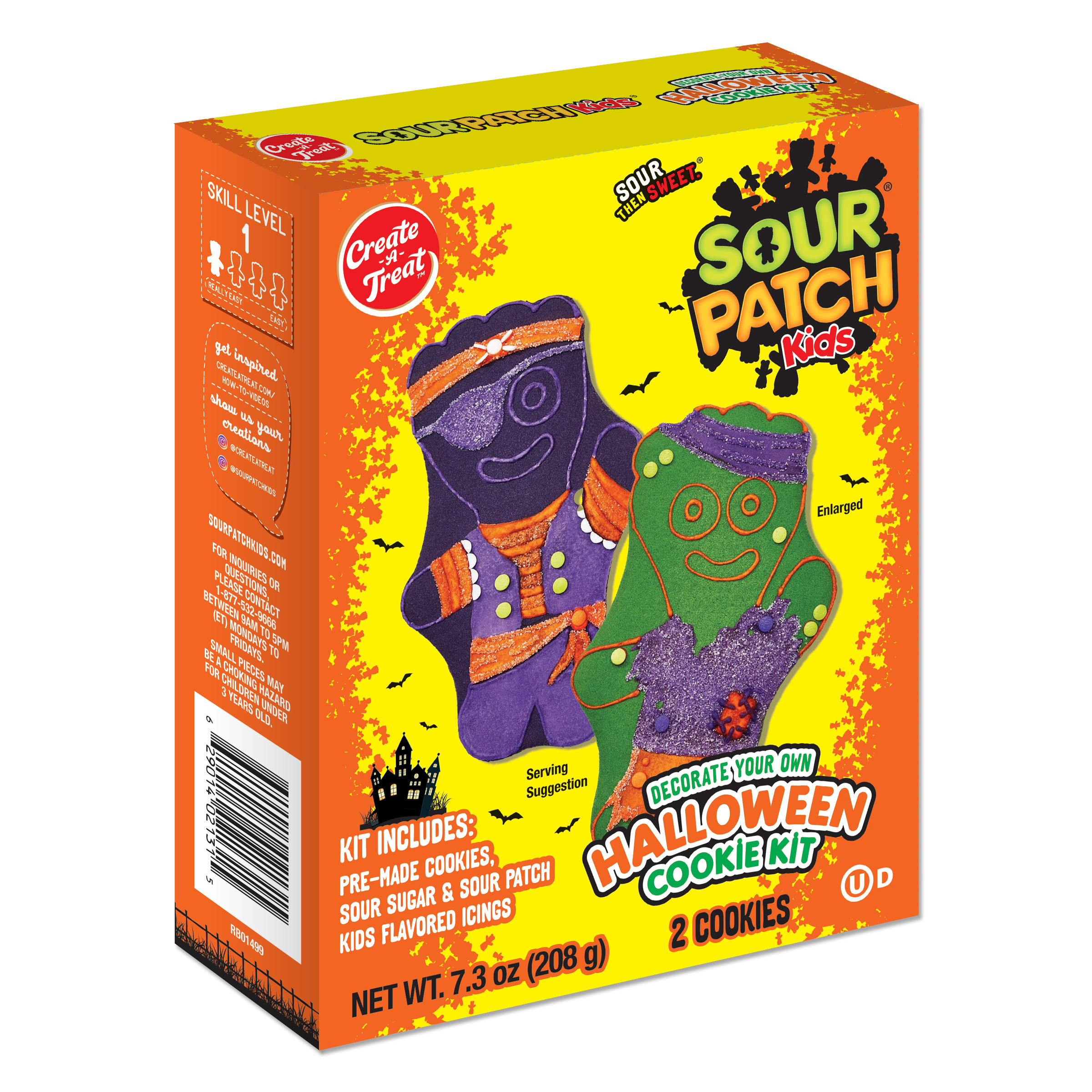 Decorate your own Sour Patch Kids Halloween Cookie Kit, 2ct