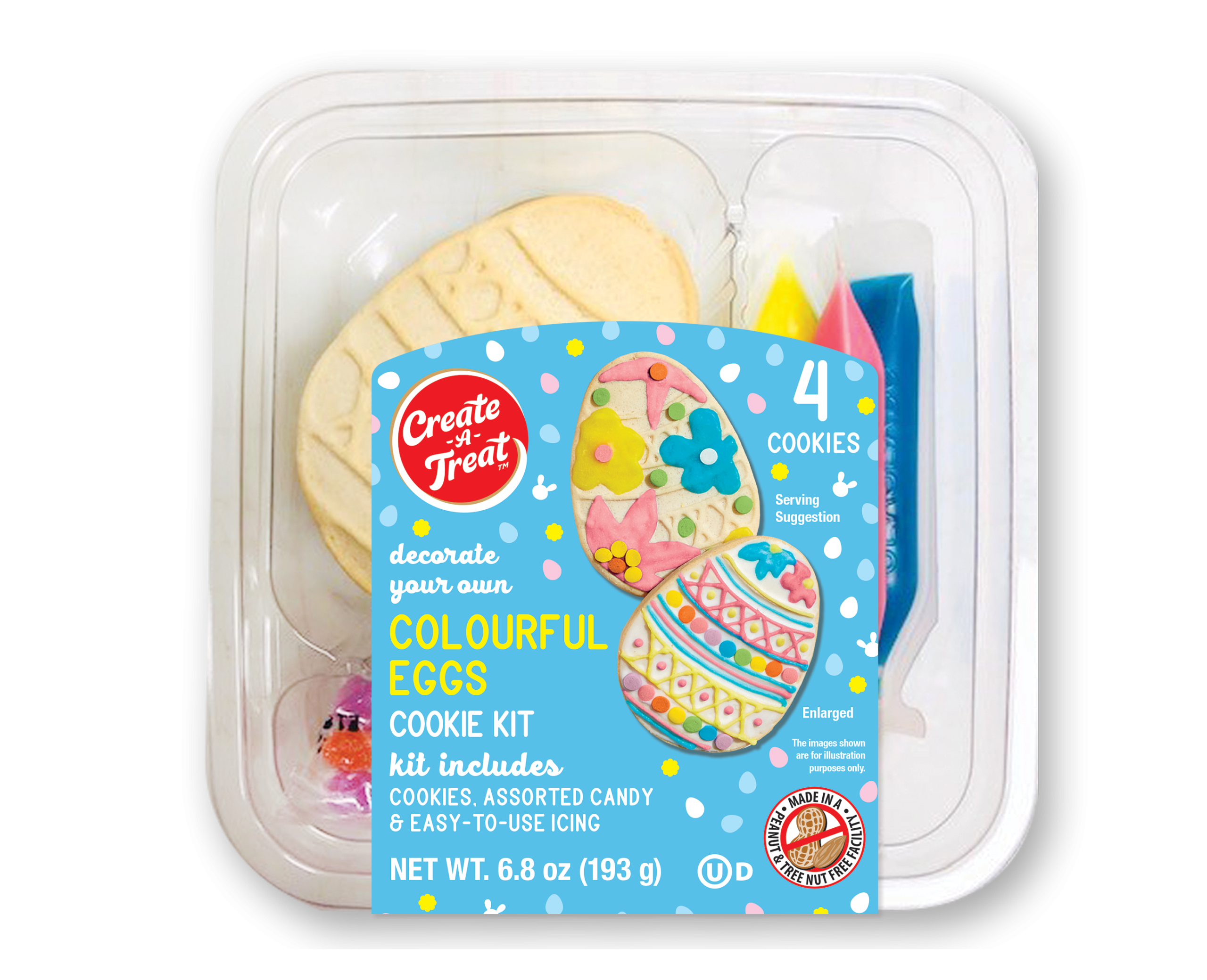 Colorful Eggs Cookie Kit, 4pk