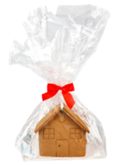 Pre-Built Gingerbread Cookie Kit in Cello Packaging